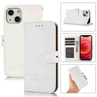 For iPhone 13 Pro Cross Texture Horizontal Flip Leather Phone Case (White)
