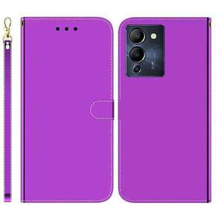 For Infinix Note 12 G96/X670 Imitated Mirror Surface Horizontal Flip Leather Phone Case(Purple)