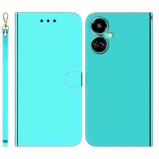 For Tecno Camon 19 Imitated Mirror Surface Horizontal Flip Leather Phone Case(Mint Green)