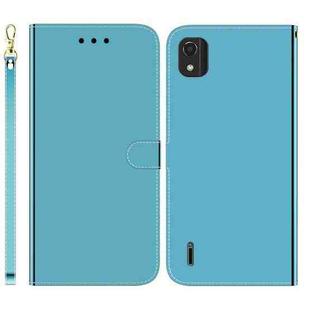 For Nokia C2 2nd Edition Imitated Mirror Surface Horizontal Flip Leather Phone Case(Blue)