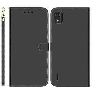For Nokia C2 2nd Edition Imitated Mirror Surface Horizontal Flip Leather Phone Case(Black)