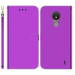 For Nokia C21 Imitated Mirror Surface Horizontal Flip Leather Phone Case(Purple)