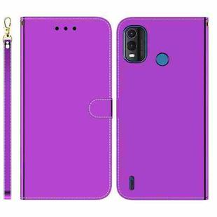 For Nokia G11 Plus Imitated Mirror Surface Horizontal Flip Leather Phone Case(Purple)