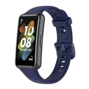 For Huawei Band 7 Silicone Watch Band(Navy Blue)