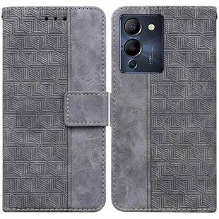 For Infinix Note 12 G96/X670 Geometric Embossed Leather Phone Case(Grey)