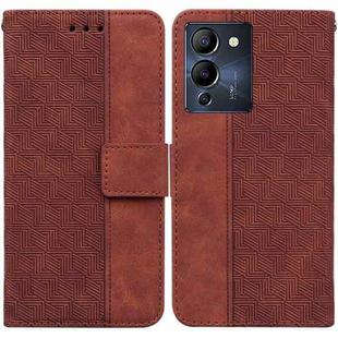 For Infinix Note 12 G96/X670 Geometric Embossed Leather Phone Case(Brown)