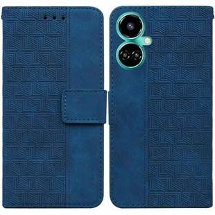 For Tecno Camon 19 Geometric Embossed Leather Phone Case(Blue)