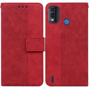 For Nokia G11 Plus Geometric Embossed Leather Phone Case(Red)