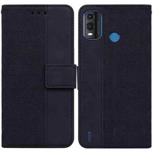 For Nokia G11 Plus Geometric Embossed Leather Phone Case(Black)