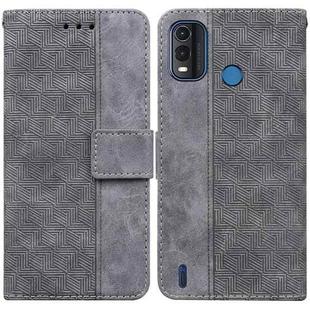 For Nokia G11 Plus Geometric Embossed Leather Phone Case(Grey)