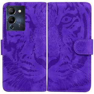 For Infinix Note 12 G96/X670 Tiger Embossing Pattern Horizontal Flip Leather Phone Case(Purple)