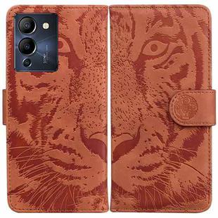 For Infinix Note 12 G96/X670 Tiger Embossing Pattern Horizontal Flip Leather Phone Case(Brown)