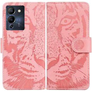 For Infinix Note 12 G96/X670 Tiger Embossing Pattern Horizontal Flip Leather Phone Case(Pink)