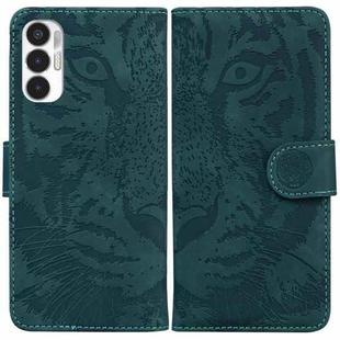 For Tecno Pova 3 LE7 Tiger Embossing Pattern Horizontal Flip Leather Phone Case(Green)