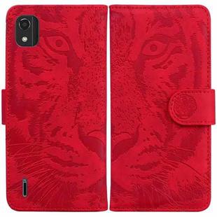 For Nokia C2 2nd Edition Tiger Embossing Pattern Horizontal Flip Leather Phone Case(Red)