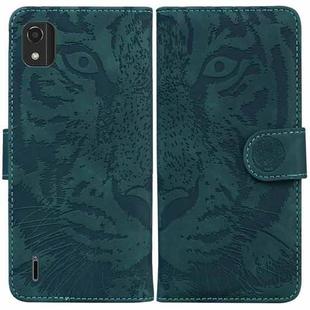 For Nokia C2 2nd Edition Tiger Embossing Pattern Horizontal Flip Leather Phone Case(Green)