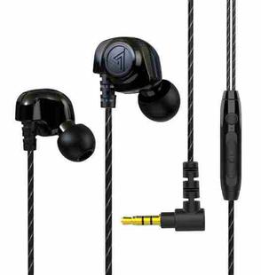 QKZ SK5 In-ear Subwoofer Wire-controlled Music Earphone with Mic(Black)