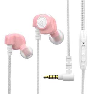 QKZ SK5 In-ear Subwoofer Wire-controlled Music Earphone with Mic(Pink)