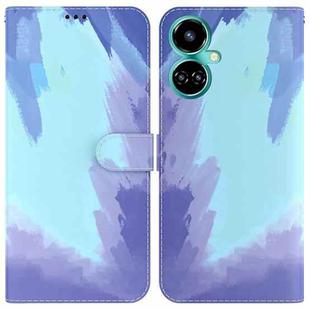 For Tecno Camon 19 Watercolor Pattern Horizontal Flip Leather Phone Case(Winter Snow)