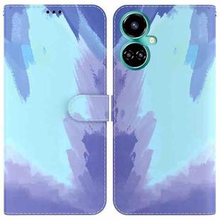 For Tecno Camon 19 Pro 5G Watercolor Pattern Horizontal Flip Leather Phone Case(Winter Snow)