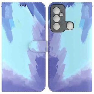 For Tecno Spark 6 GO Watercolor Pattern Horizontal Flip Leather Phone Case(Winter Snow)