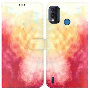 For Nokia G11 Plus Watercolor Pattern Horizontal Flip Leather Phone Case(Spring Cherry)