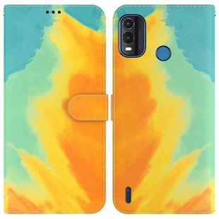 For Nokia G11 Plus Watercolor Pattern Horizontal Flip Leather Phone Case(Autumn Leaf Color)