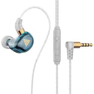 QKZ SK9 In-ear Subwoofer Wire-controlled Music Running Earphone with Mic(Blue)