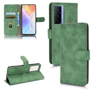 For vivo X70 Skin Feel Magnetic Flip Leather Phone Case(Green)