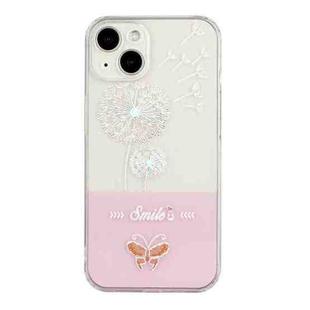 For iPhone 13 Bronzing Butterfly Flower Phone Case(Dandelions)