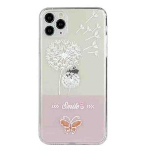 For iPhone 11 Pro Bronzing Butterfly Flower Phone Case (Dandelions)