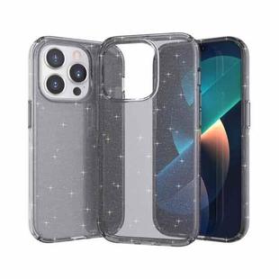 For iPhone 14 Pro Crystal Clear Phone Case(Glitter Black)