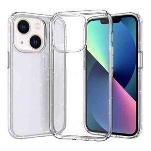 For iPhone 14 Plus Crystal Clear Phone Case (Glitter White)