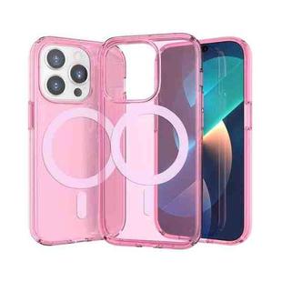 Crystal Clear MagSafe Phone Case For iPhone 14 Pro Max(Transparent Pink)