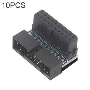 10 PCS 3.0 19P 20P Motherboard Male To Female Extension Adapter, Model: PH19B(Balck)