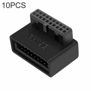 10 PCS 3.0 19P 20P 90 Degree Motherboard Male To Female Extension Adapter, Model: PH19B