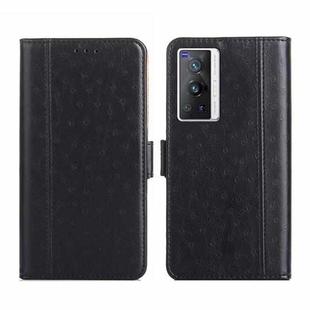 For vivo X70 Pro Ostrich Texture Flip Leather Phone Case(Black)