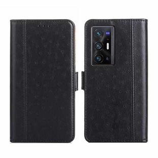 For vivo X70 Pro+ Ostrich Texture Flip Leather Phone Case(Black)