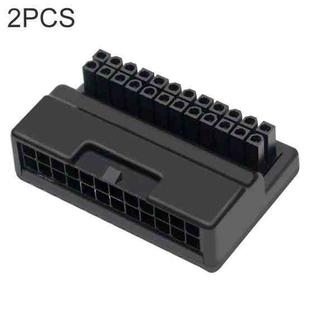 2 PCS ATX 24Pin 90 Degree Power Plug Adapter