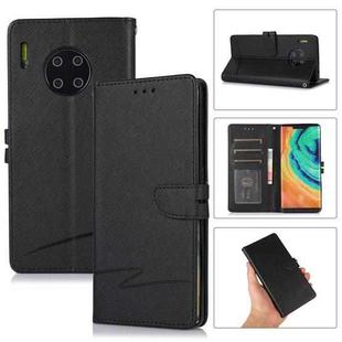 For Huawei Mate 30 Pro Cross Texture Horizontal Flip Leather Phone Case(Black)