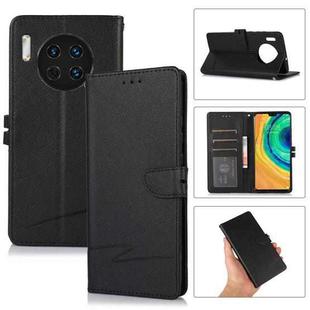 For Huawei Mate 30 Cross Texture Horizontal Flip Leather Phone Case(Black)