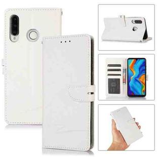 For Huawei P30 lite Cross Texture Horizontal Flip Leather Phone Case(White)