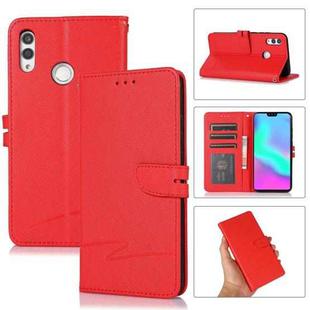 For Honor 10 Lite Cross Texture Horizontal Flip Leather Phone Case(Red)