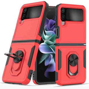 For Samsung Galaxy Z Flip4 PC + TPU Phone Case with Ring Holder(Red)