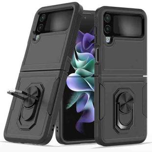 For Samsung Galaxy Z Flip4 PC + TPU Phone Case with Ring Holder(Black)