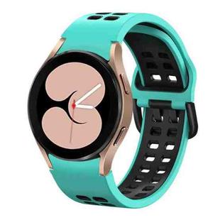 For Samsung Galaxy Watch 5 40mm Double-row Hole Two-color Silicone Watch Band(Water Duck)