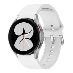 For Samsung Galaxy Watch 5 40mm/44mm / 5 Pro 45mm Universal Silicone Colorful Buckle Watch Band(White)