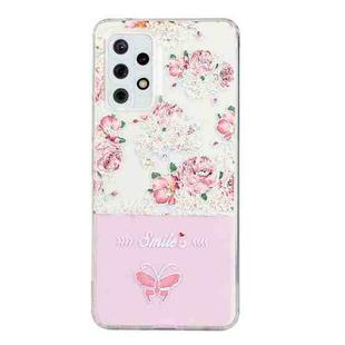 For Samsung Galaxy A53 Bronzing Butterfly Flower Phone Case(Peony)