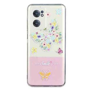 For OnePlus Nord CE 2 5G Bronzing Butterfly Flower Phone Case(Butterfly)