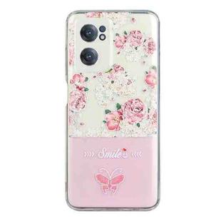 For OnePlus Nord CE 2 5G Bronzing Butterfly Flower Phone Case(Peony)